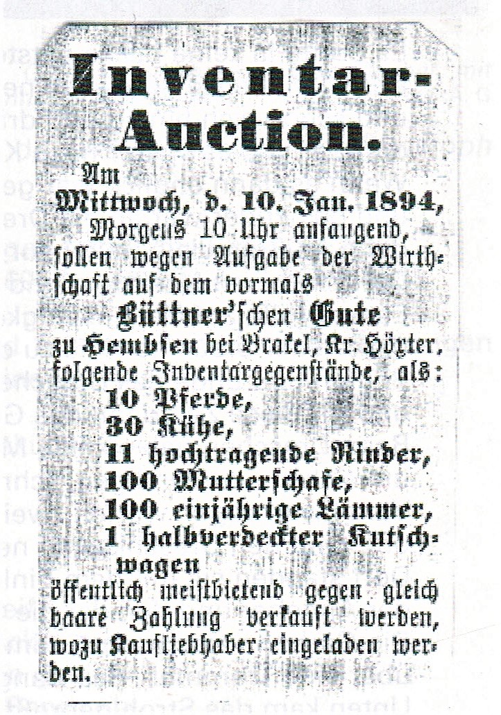 hembsen auktion büttner 12102020